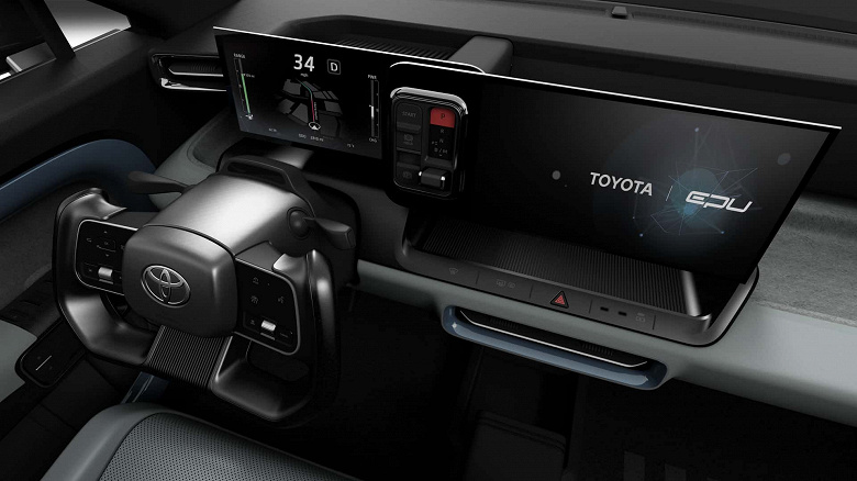 Toyota показала пикап будущего – с совершенно новым интерьером и штурвалом вместо руля
